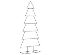 vidaXL Arbre de Noël en métal pour décoration Noir 180 cm