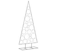 vidaXL Arbre de Noël en métal pour décoration Noir 210 cm