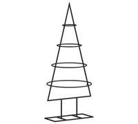 vidaXL Arbre de Noël en métal pour décoration Noir 60 cm