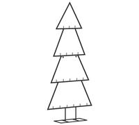 vidaXL Arbre de Noël en métal pour décoration, support d'arbre de fête intérieur Noir 90 cm