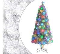 vidaXL Arbre de Noël fibre optique 150 cm - Blanc
