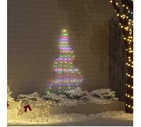 vidaXL Arbre de Noël LED avec piquets au sol Multicolore 182 cm Métal 42018739