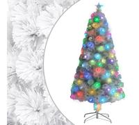 vidaXL Arbre de Noël pré-éclairé - 120 cm - Blanc