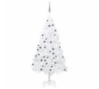 vidaXL Arbre de Noël pré-éclairé - 150 cm - Blanc