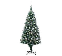 VidaXL Arbre de Noël Pré-éclairé Boules et Cônes - 180 cm