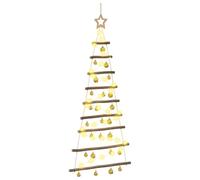 vidaXL Arbre de Noël Suspendu avec Boules 120 cm 50 LED Blanc Chaud