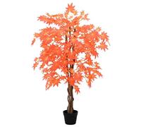 vidaXL Arbre d'érable Artificiel Rouge 80 x 16 x 120 cm Tissu et Bois