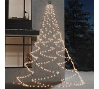 vidaXL Arbre mural LED 720 – 5 m, blanc chaud, métal