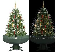 vidaXL Arbre neigeux base parapluie - Vert 140 cm