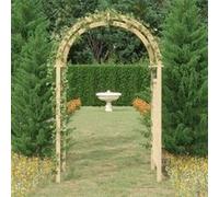 vidaXL Arche avec Treillis Arche de Rosiers de Patio Arche de Terrasse Jardin Extérieur Arrière-cour 141x97x243 cm Bois de 318420 Beige G