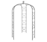 vidaXL Arche de jardin Ø180×255 cm Acier Noir