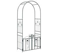 Vidaxl Arche De Jardin Uni Noir 102 X 50 X 218 Cm