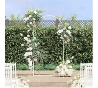 Vidaxl Arche de mariage en acier blanc 100 x 39 x 200 cm - Arceau décoratif extérieur