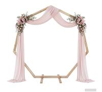 vidaXL Arche de Mariage Marron Clair 221 x 92 x 216 cm, Jardin et terrasse, Arche de Mariage Moderne, Design Minimaliste, décor en Bois de pin, Toile de Fond Chic d'événement, cérémonie extérieure