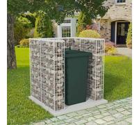 vidaXL Panier de Gabion de Poubelle Acier Galvanisé 110x100x120 cm Jardin
