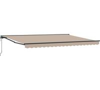 vidaXL Armature d'auvent beige 450 x 300 cm en polyester avec revêtement PU