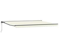 vidaXL Armature d'auvent Crème 500 x 300 cm Polyester avec revêtement PU