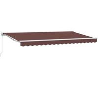 vidaXL Armature d'auvent marron 400 x 200 cm en polyester avec revêtement PU