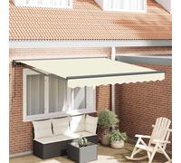 vidaXL Armature de store crème 300 x 250 cm en polyester avec revêtement PU