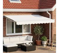 vidaXL Armature de store manuelle avec LED, blanche, 3,5 x 2,5 m