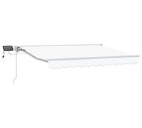 vidaXL Armature de store manuelle avec LED, blanche, 3,5 x 2 m