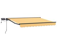 vidaXL Armature de store manuelle avec LED, couleur sable, 3 x 2,5 m