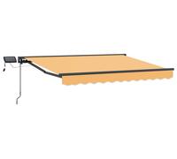vidaXL Armature de store manuelle avec LED, couleur sable, 4 x 3 m