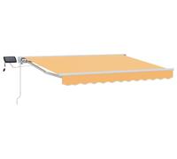 vidaXL Armature de store manuelle avec LED, couleur sable, 4 x 3 m