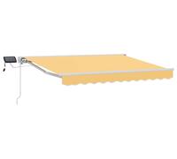 vidaXL Armature de store manuelle avec LED, couleur sable, 5 x 3,5 m