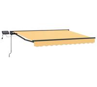 vidaXL Armature de store manuelle avec LED, couleur sable, 5 x 3 m