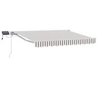 vidaXL Armature de store manuelle avec LED, gris clair et blanc, 4,5 × 3 m