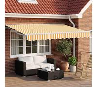 vidaXL Armature de store manuelle avec LED jaunes et blanches 3 x 2,5 m