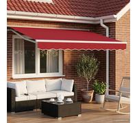 vidaXL Armature de store manuelle avec LED rouges et blanches 3 x 2,5 m