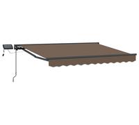 vidaXL Armature de store manuelle avec LED, taupe, 3,5 x 2,5 m