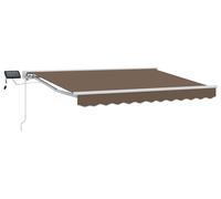 vidaXL Armature de store manuelle avec LED, taupe, 5 x 3,5 m
