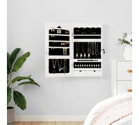 VIDAXL Armoire à Bijoux avec Miroir - Blanc