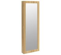 vidaXL Armoire à bijoux avec miroir et éclairage LED mural, armoire à bijoux, organisateur de bijoux, armoire à bijoux avec miroir