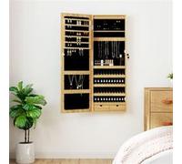 vidaXL Armoire à bijoux avec miroir et éclairage LED mural, armoire à bijoux, organisateur de bijoux, armoire à bijoux avec miroir
