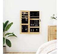 vidaXL Armoire à bijoux Mural avec miroir 30 x 8,5 x 67 cm