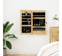 vidaXL Armoire à bijoux avec miroir murale 37,5x10x67 cm Multicolore