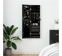 VidaXL Armoire à bijoux avec miroir noir