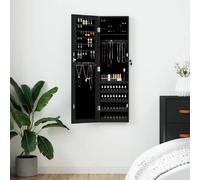 VidaXL Armoire à bijoux avec miroir noir