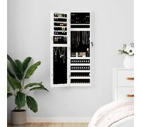 vidaXL Armoire à bijoux miroir mural 106 cm - Blanc