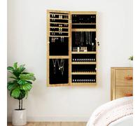 VIDAXL Armoire à bijoux - Miroir mural LED