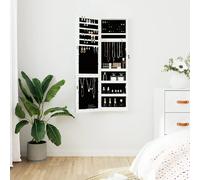 VIDAXL Armoire à bijoux mural LED - Blanc