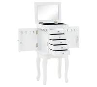 vidaXL Armoire à bijoux sur pieds Blanc