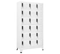 vidaXL Armoire à casiers - Blanc