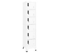 vidaXL Armoire à casiers - Blanc