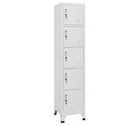 vidaXL Armoire à Casiers Classeur Meuble de Rangement d'Equipements de Sport Produits de Nettoyage Intérieur Bureau Gris 339789