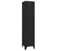 vidaXL Armoire à Casiers Classeur Meuble de Rangement d'Equipements de Sport Produits de Nettoyage Intérieur Bureau Noir 339790